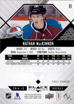 2014-15 Upper Deck Black Diamond #11 Nathan MacKinnon Back