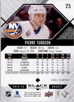 2014-15 Upper Deck Black Diamond #25 Pierre Turgeon Back