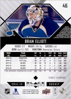 2014-15 Upper Deck Black Diamond #46 Brian Elliott Back