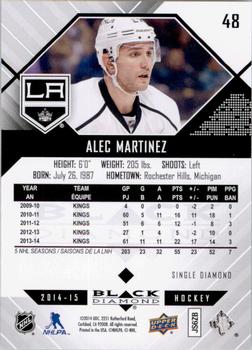 2014-15 Upper Deck Black Diamond #48 Alec Martinez Back