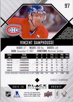 2014-15 Upper Deck Black Diamond #97 Vincent Damphousse Back