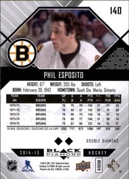 2014-15 Upper Deck Black Diamond #140 Phil Esposito Back
