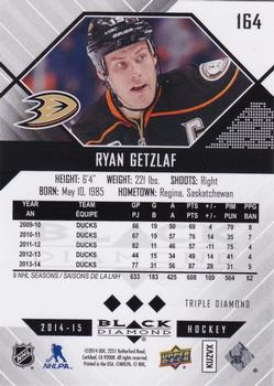 2014-15 Upper Deck Black Diamond #164 Ryan Getzlaf Back
