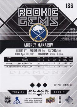 2014-15 Upper Deck Black Diamond #186 Andrey Makarov Back