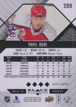 2014-15 Upper Deck Black Diamond #209 Pavel Bure Back