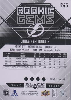 2014-15 Upper Deck Black Diamond #245 Jonathan Drouin Back