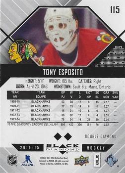 2014-15 Upper Deck Black Diamond #115 Tony Esposito Back
