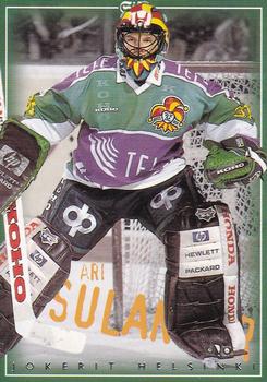 1996-97 Leaf Sisu SM-Liiga (Finnish) - Silver Foil #41 Ari Sulander Front