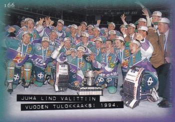 1996-97 Leaf Sisu SM-Liiga (Finnish) - Silver Foil #166 4.4. 1996 KLO 19.43 Back