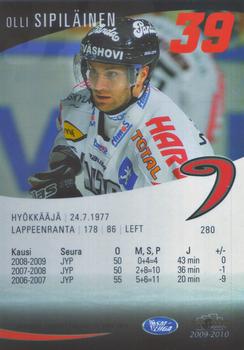 2009-10 Cardset Finland #280 Olli Sipiläinen Back