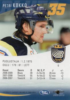 2009-10 Cardset Finland #6 Petri Kokko Back