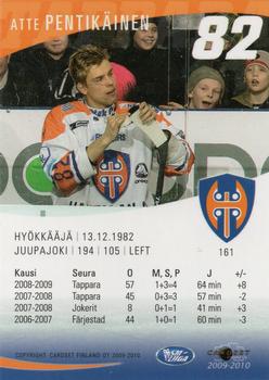 2009-10 Cardset Finland #161 Atte Pentikäinen Back