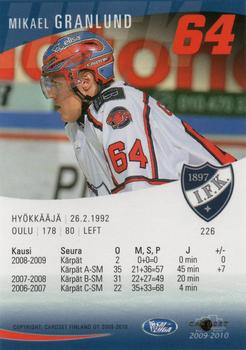 2009-10 Cardset Finland #226 Mikael Granlund Back