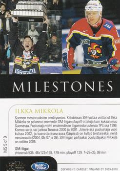 2009-10 Cardset Finland - Milestones #MS5 Ilkka Mikkola Back