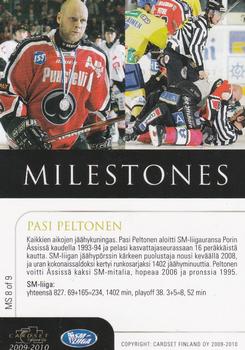 2009-10 Cardset Finland - Milestones #MS8 Pasi Peltonen Back