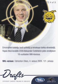 2009-10 Cardset Finland - Drafts #DRAFTS 4 Toni Rajala Back