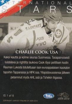 2009-10 Cardset Finland - International Stars #IS1 Charlie Cook Back