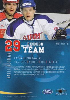 2009-10 Cardset Finland - Finnish National Team #FNT10 Kalle Kerman Back