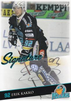 2009-10 Cardset Finland - Signature #NNO Erik Kakko Front