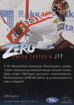2009-10 Cardset Finland - Zero Goals #ZERO8 Pekka Tuokkola Back