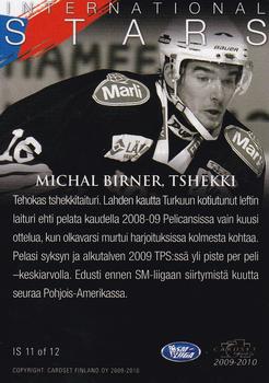 2009-10 Cardset Finland - International Stars 2 #IS11 Michal Birner Back