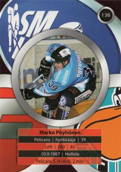 2008-09 Cardset Finland #136 Marko Pöyhönen Back