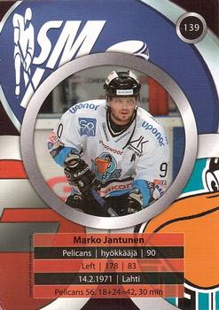 2008-09 Cardset Finland #139 Marko Jantunen Back