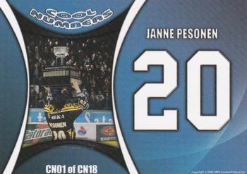 2008-09 Cardset Finland - Cool Numbers Blue #CN01 Janne Pesonen Back