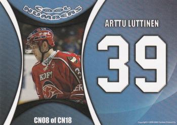 2008-09 Cardset Finland - Cool Numbers Blue #CN08 Arttu Luttinen Back