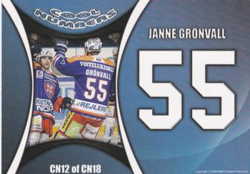 2008-09 Cardset Finland - Cool Numbers Blue #CN12 Janne Grönvall Back