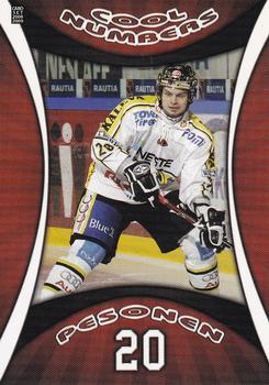 2008-09 Cardset Finland - Cool Numbers Red #CN01 Janne Pesonen Front