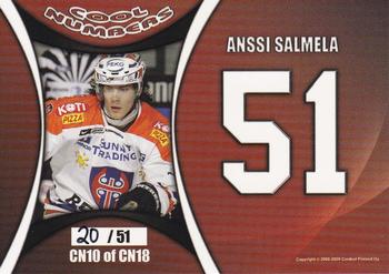 2008-09 Cardset Finland - Cool Numbers Red #CN10 Anssi Salmela Back