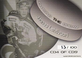 2008-09 Cardset Finland - Chasing the Dream Silver #CD4 Joonas Lehtivuori Back