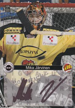 2008-09 Cardset Finland - Signature Sensations #MJ Mika Järvinen Front