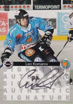 2008-09 Cardset Finland - Signature Sensations #LK Leo Komarov Front