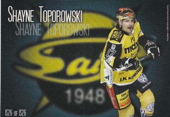 2008-09 Cardset Finland - International Stars #IS26 Shayne Toporowski Back