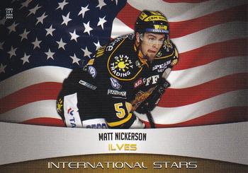 2008-09 Cardset Finland - International Stars Yellow #IS21 Matt Nickerson Front