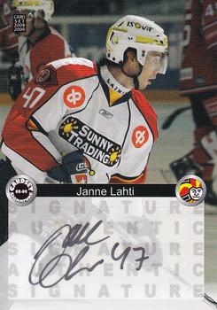 2008-09 Cardset Finland - Signature Sensations 2 #JL Janne Lahti Front