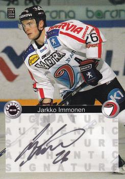2008-09 Cardset Finland - Signature Sensations 2 #JI Jarkko Immonen Front
