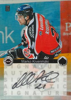 2008-09 Cardset Finland - Signature Sensations 2 #MK Marko Kivenmäki Front