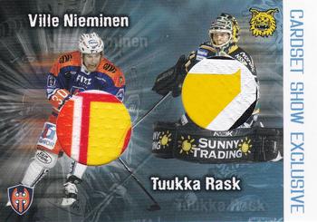 2008-09 Cardset Finland - Show Exclusive Dual Game-Worn Jersey #SE-NR Ville Nieminen / Tuukka Rask Front