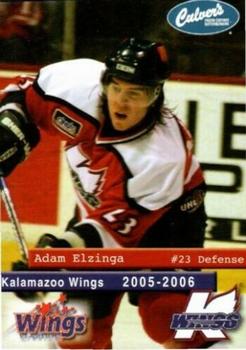 2005-06 Culver's Kalamazoo Wings (UHL) #NNO Adam Elzinga Front