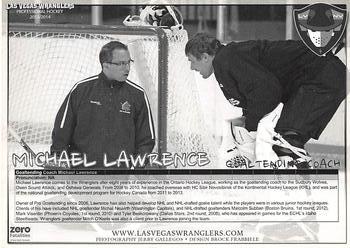 2013-14 Las Vegas Wranglers (ECHL) #NNO Michael Lawrence Back