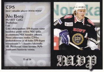 2007-08 Cardset Finland - MVP #13 Aki Berg Back