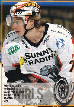 2007-08 Cardset Finland - Twirls #3 Antti Pihlström Back