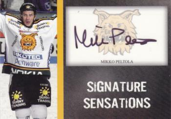 2007-08 Cardset Finland - Signature Sensations #MP Mikko Peltola Front
