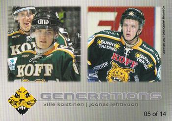 2007-08 Cardset Finland - Generations #05 Ville Koistinen / Joonas Lehtivuori Back