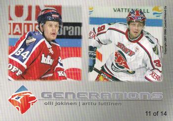 2007-08 Cardset Finland - Generations #11 Olli Jokinen / Arttu Luttinen Back