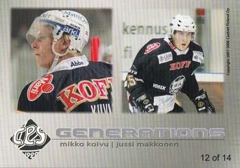 2007-08 Cardset Finland - Generations #12 Mikko Koivu / Jussi Makkonen Back