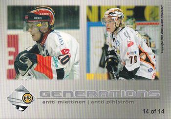 2007-08 Cardset Finland - Generations #14 Antti Miettinen / Antti Pihlström Back